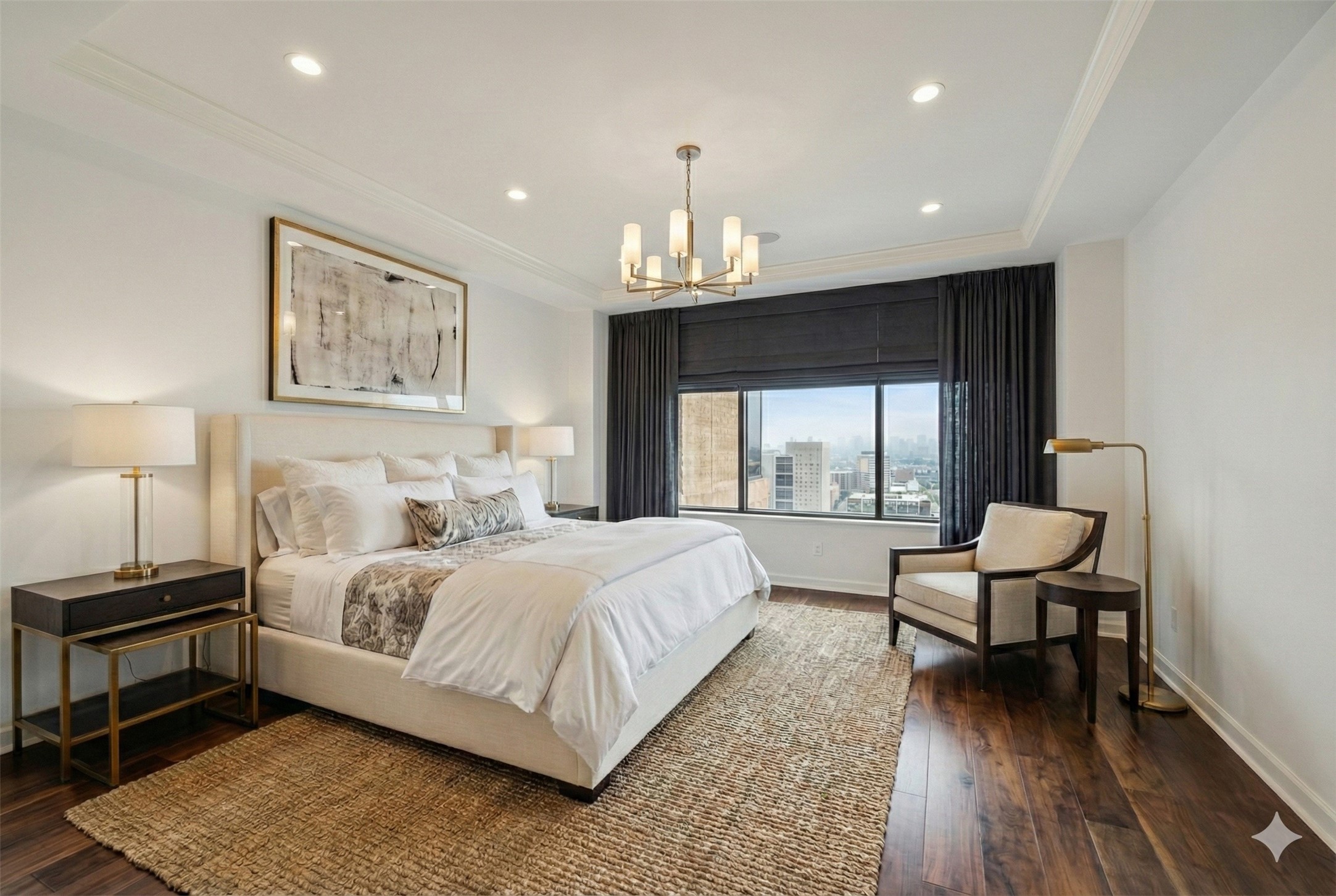 1111 Caroline Street, Unit 2908 Houston, TX 77010 - Photo 11 of 50 a bedroom with a bed and a window