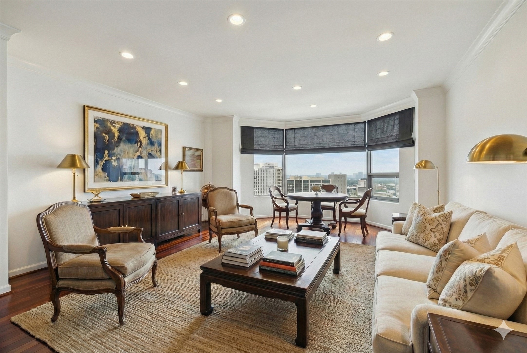1111 Caroline Street, Unit 2908 Houston, TX 77010 - Photo 4 of 50 a living room with furniture and a large window