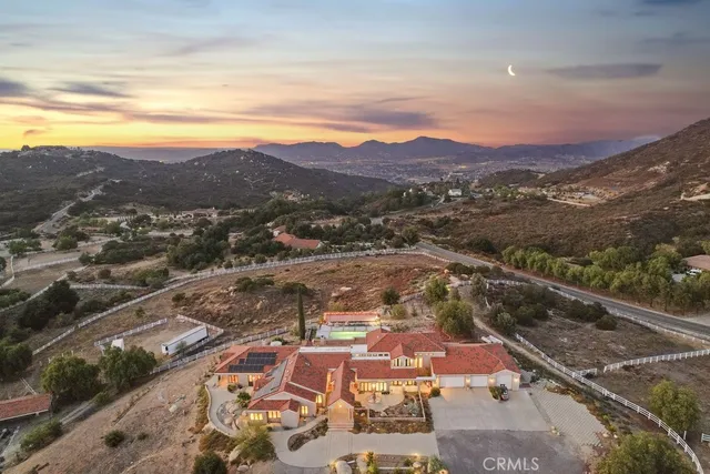 a view of city and mountain