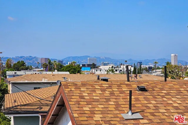 a view of city from a balcony