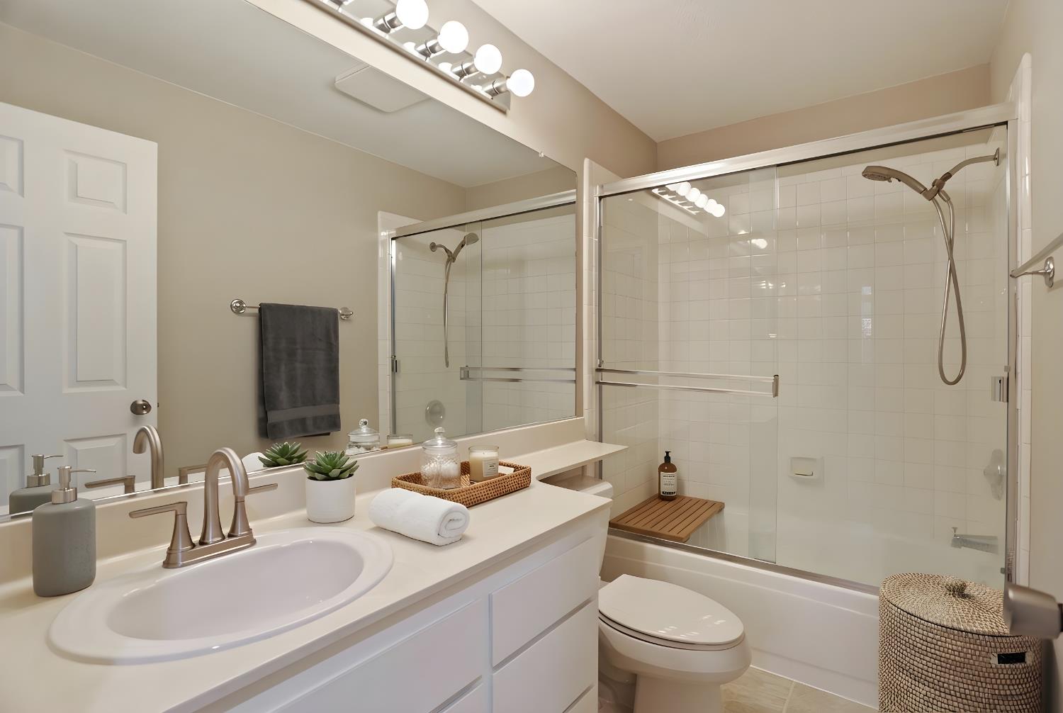 6986 Stagecoach Road, Unit B Dublin, CA 94568 - Photo 21 of 28 a bathroom with a sink a toilet and shower