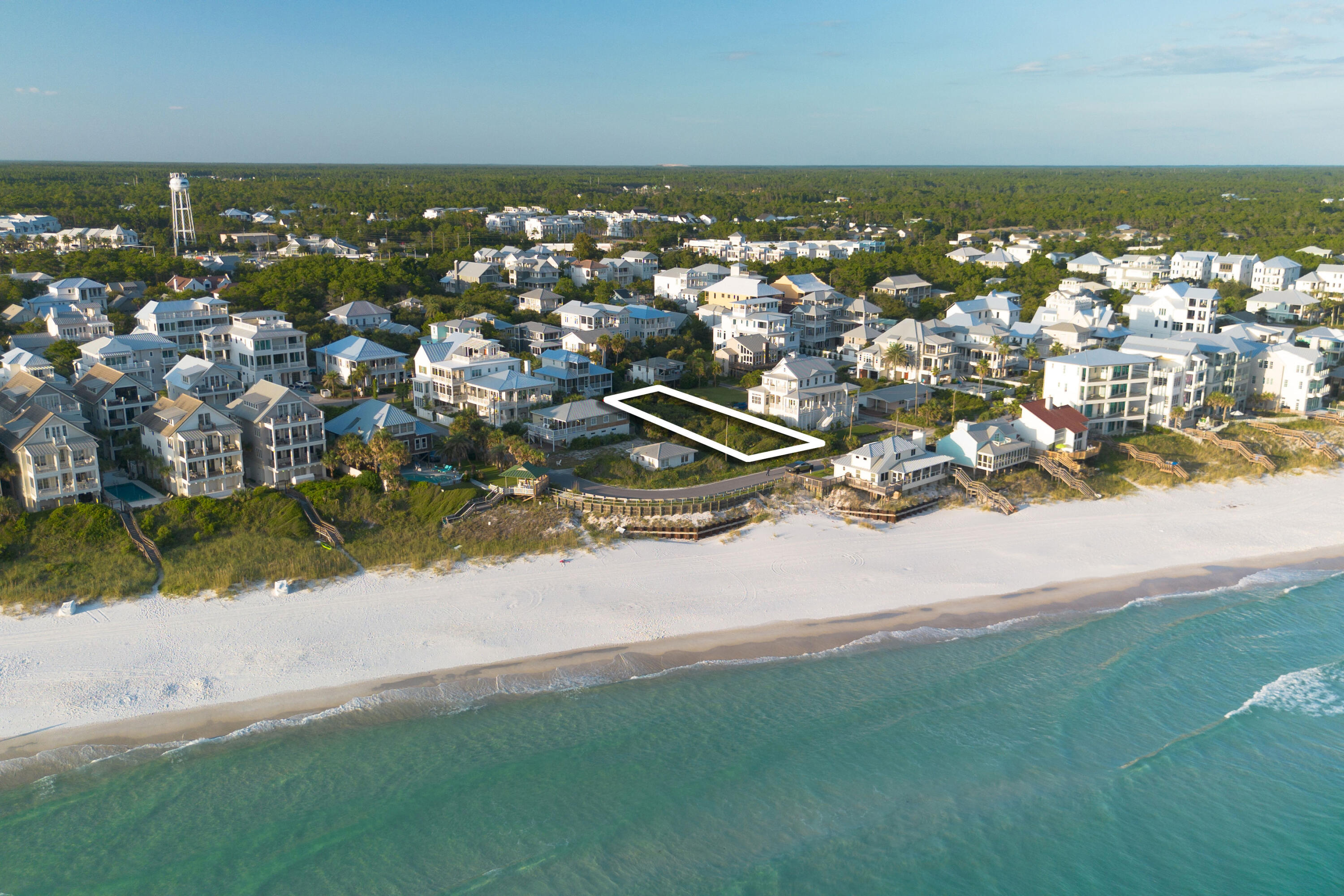 0 Pompano St Inlet Beach Inlet Beach, FL 32461 - Photo 6 of 14 an aerial view of residential houses with outdoor space and trees