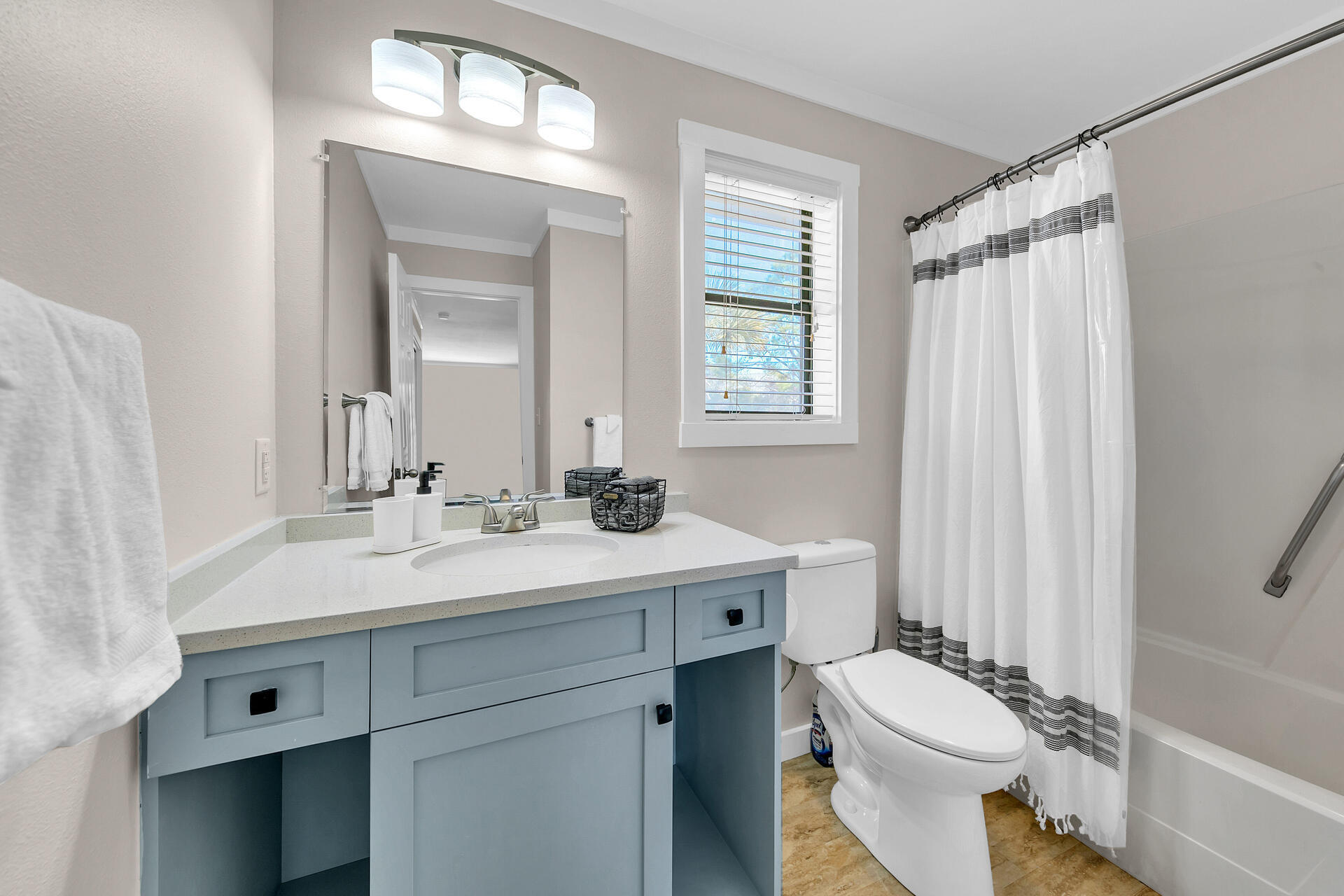 3799 East County Highway 30A, Unit H6 Santa Rosa Beach, FL 32459 - Photo 17 of 40 a bathroom with a sink toilet vanity and tub