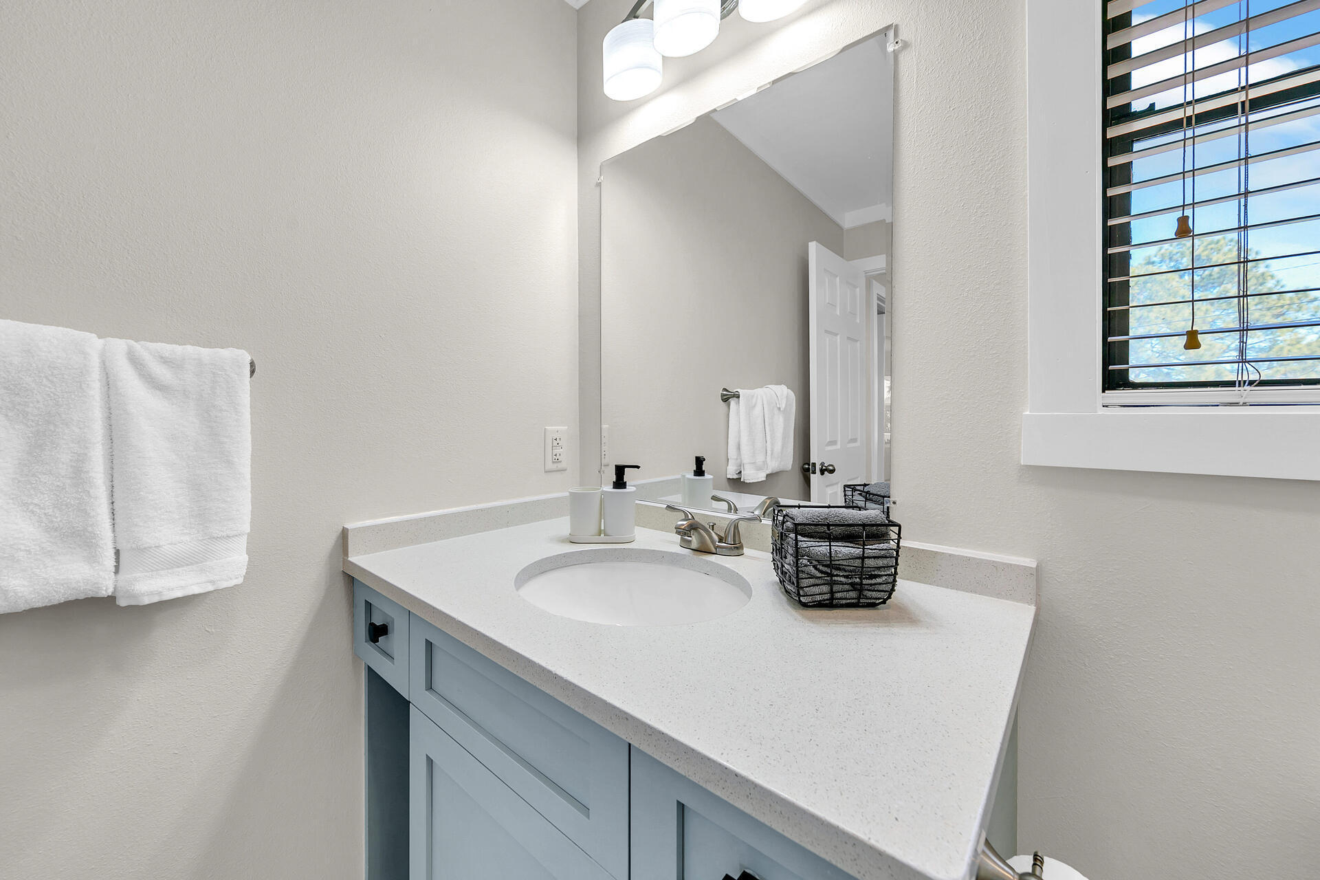 3799 East County Highway 30A, Unit H6 Santa Rosa Beach, FL 32459 - Photo 19 of 40 a bathroom with a sink and a mirror