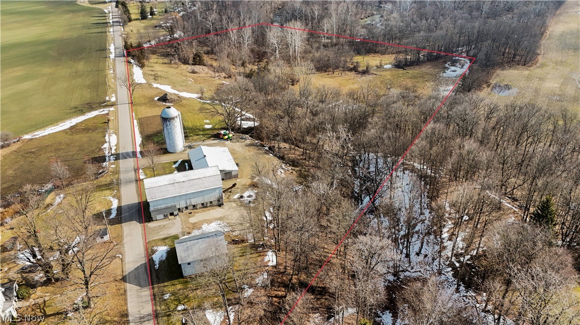 14178 West Road Wakeman, OH 44889 - Photo 29 of 35 Aerial overview of property's location featuring property boundaries highlighted