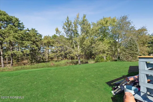 a view of a golf course with a garden