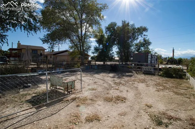 a view of outdoor space with seating area