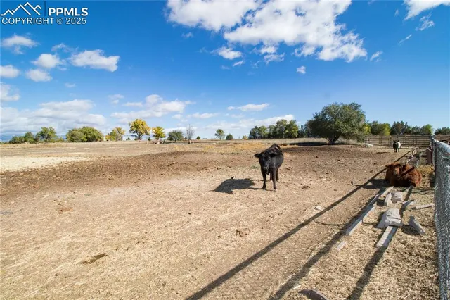 a view of a lake with outside space