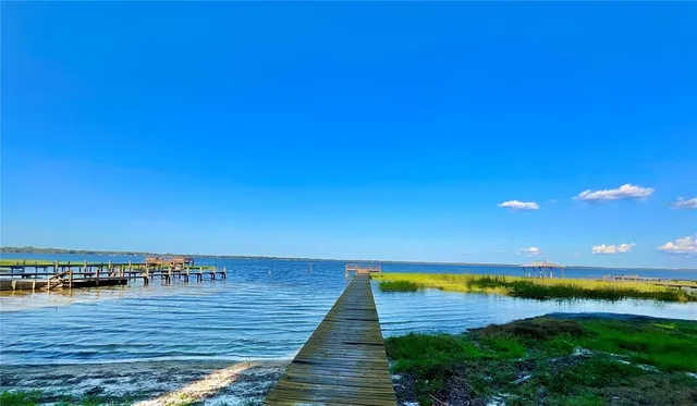 a view of an ocean and beach