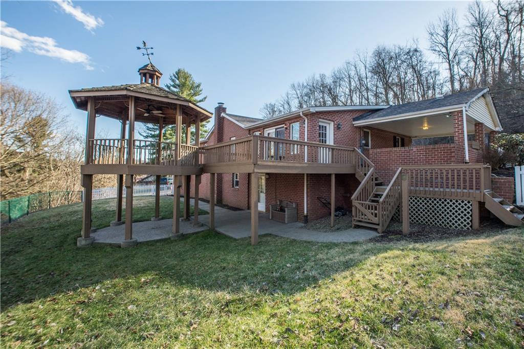 4138 Battle Ridge Road McDonald, PA 15057 - Photo 22 of 25 Gorgeous outdoor living space includes gazebo, deck and brick lanai.