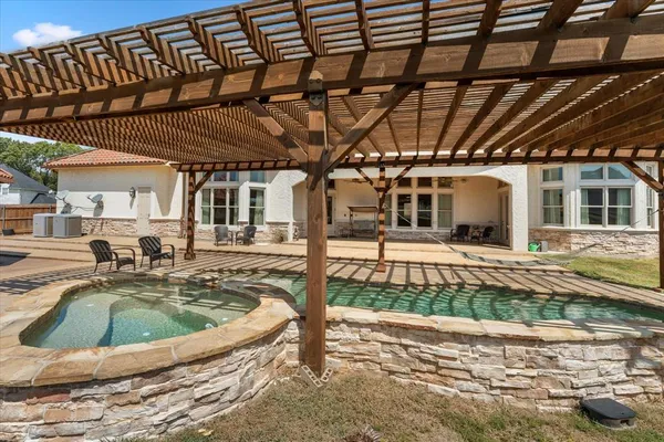 a view of a house with a swimming pool