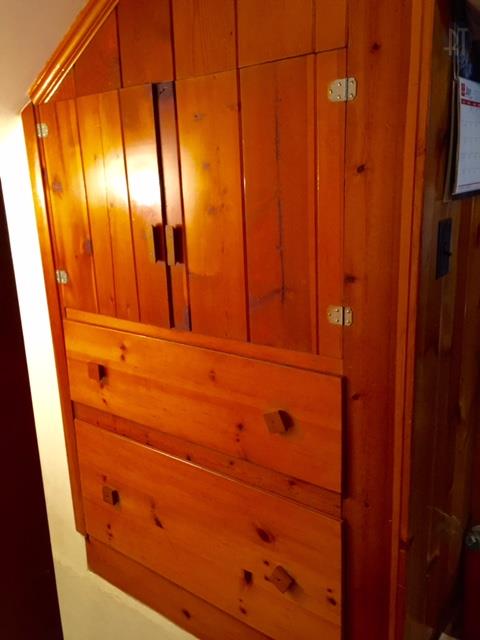 128 East Campbell Road Madison, TN 37115 - Photo 16 of 26 Built in's at top of the stairs made of true knotty pine. It's amazing! Like they say, they don't make it like this anymore!