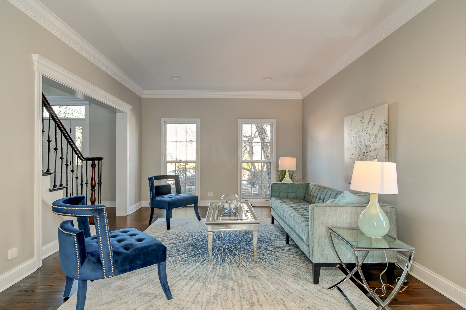 2116 Keim Road Naperville, IL 60565 - Photo 2 of 18 a living room with furniture and a wooden floor