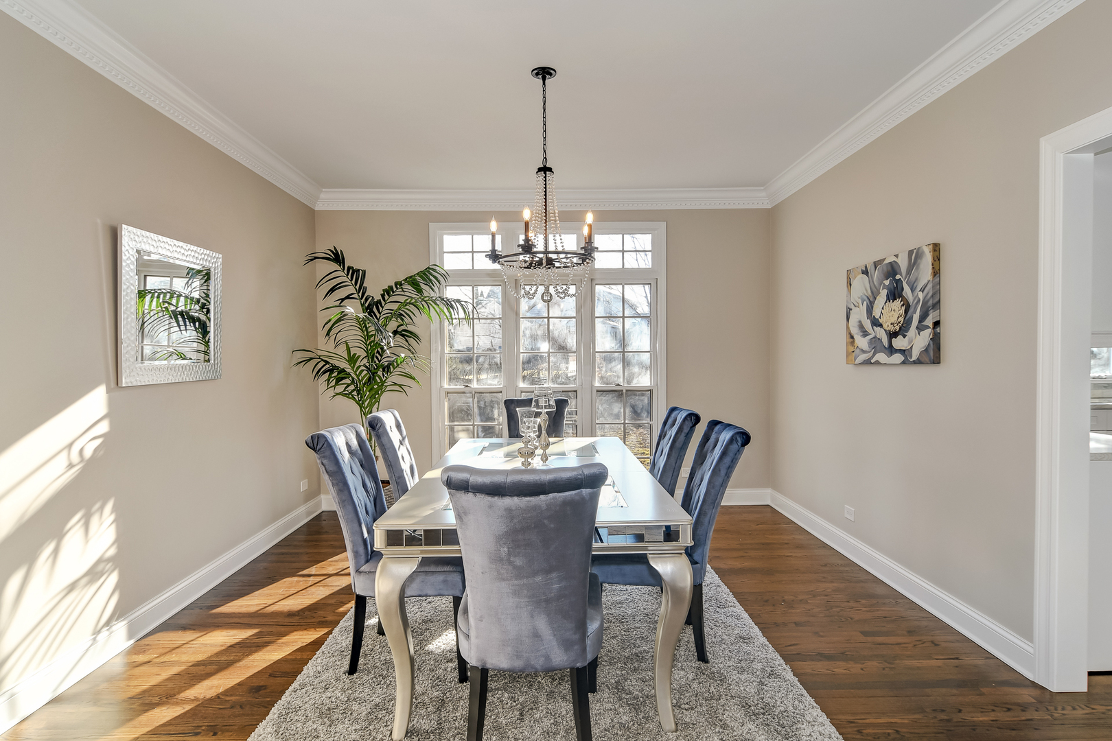2116 Keim Road Naperville, IL 60565 - Photo 4 of 18 a view of a dining room with furniture window and wooden floor