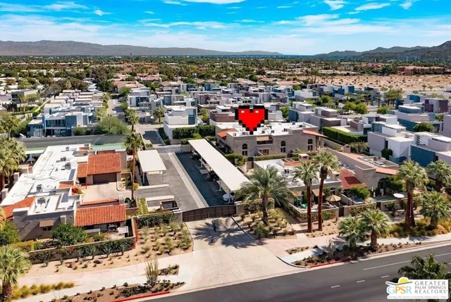 an aerial view of a city