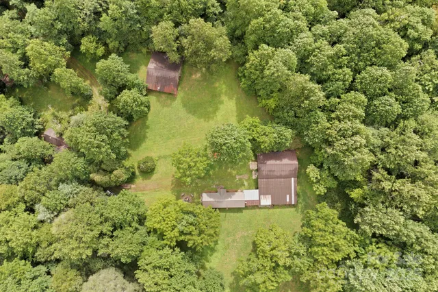 a view of a garden with a fountain