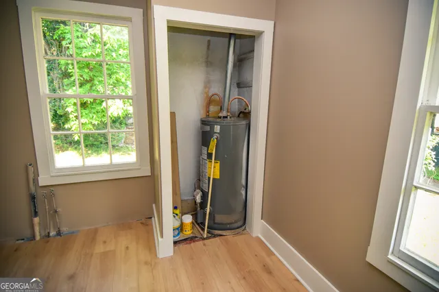 an entryway of a house and wooden floor