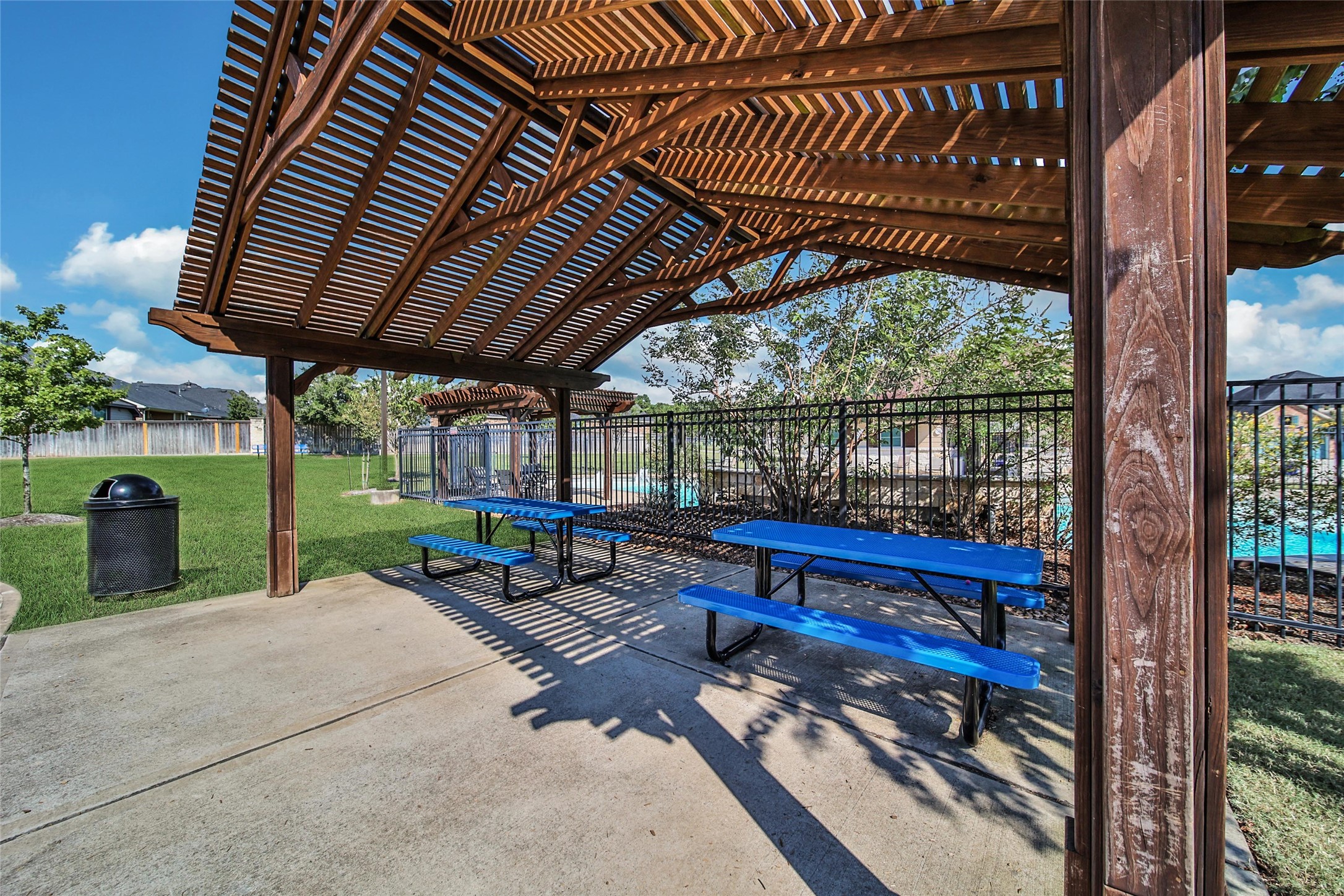 214 Pleasant Hill Way Conroe, TX 77304 - Photo 38 of 43 Shaded picnic tables offer a great spot for a snack break.