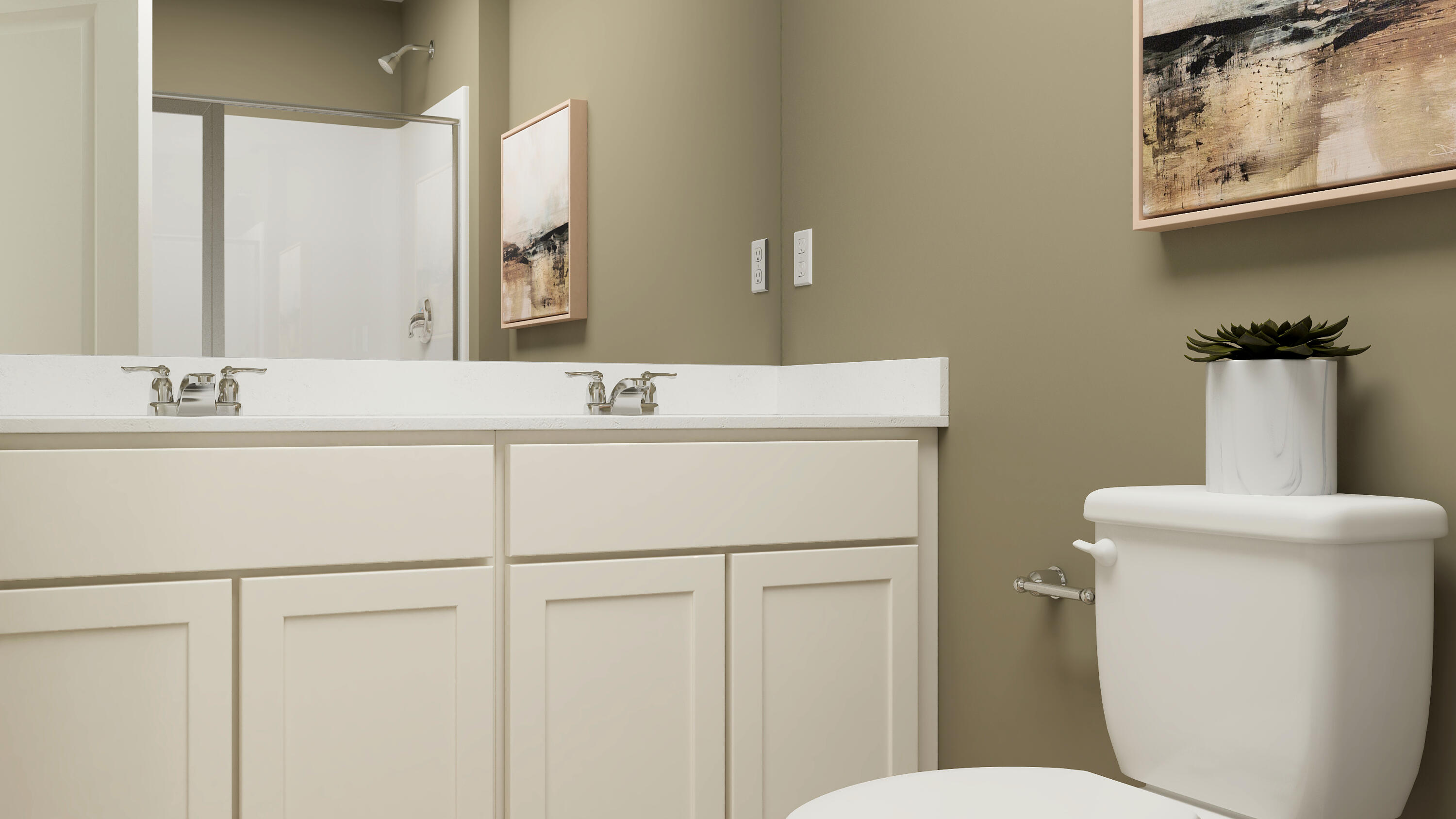3792 Maple Street Portage, IN 46368 - Photo 3 of 21 a bathroom with a sink mirror vanity and toilet