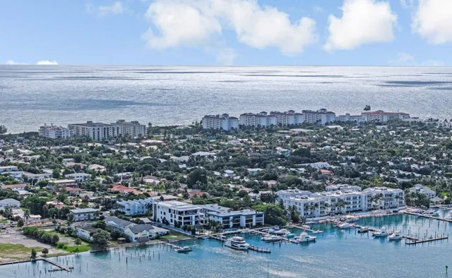 an aerial view of a city