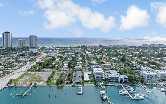 an aerial view of a city
