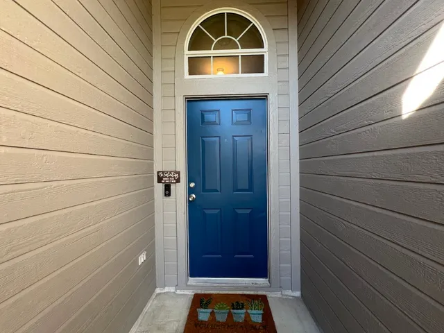 a view of front door of house