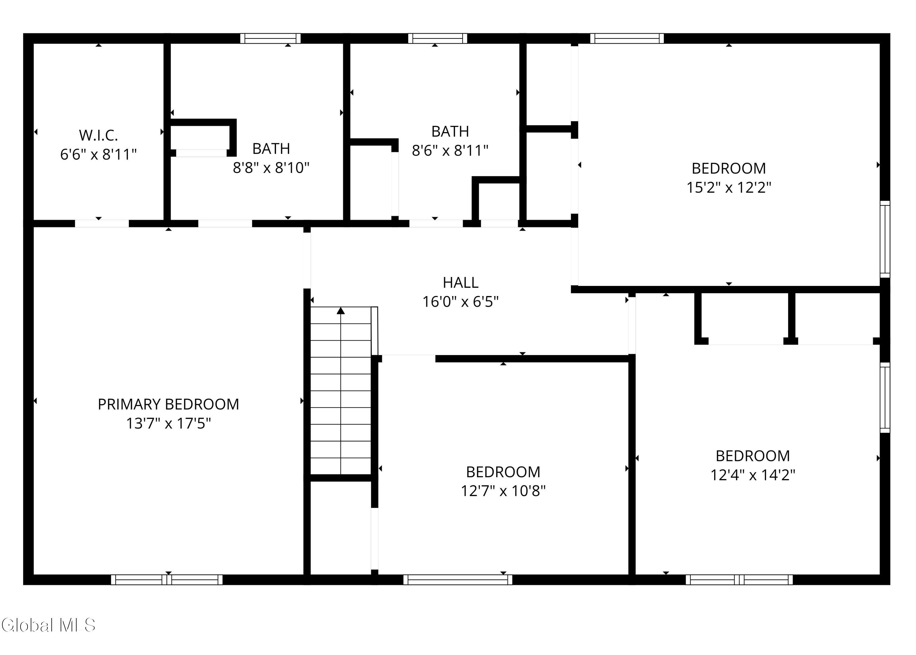 214 Benjamin Street Guilderland, NY 12303 - Photo 75 of 76 2nd floor estimated measurements
