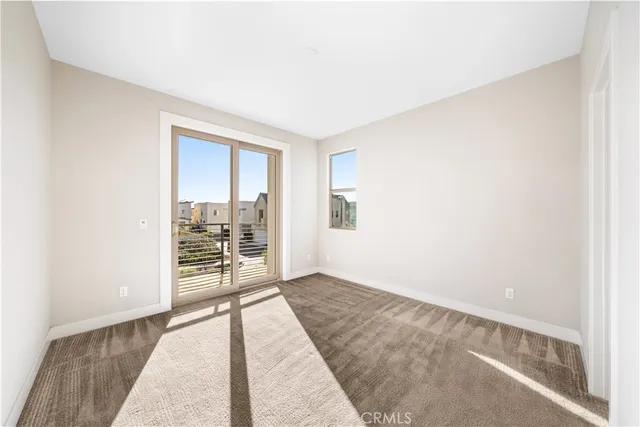 an empty room with a natural light