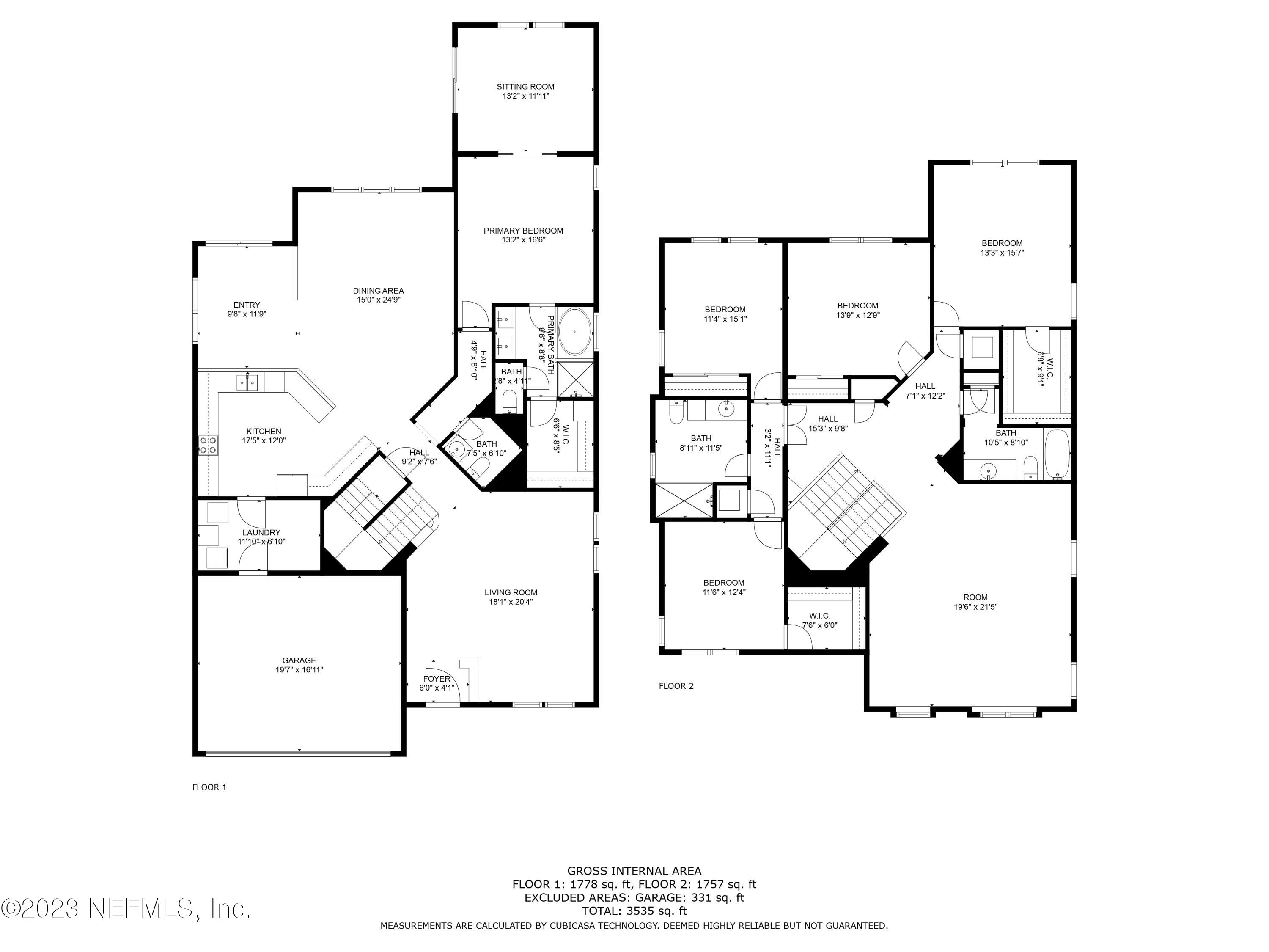 124 Bedstone Drive St. Johns, FL 32259 - Photo 60 of 60 Bedstone Drive 1st & 2nd Floorplan