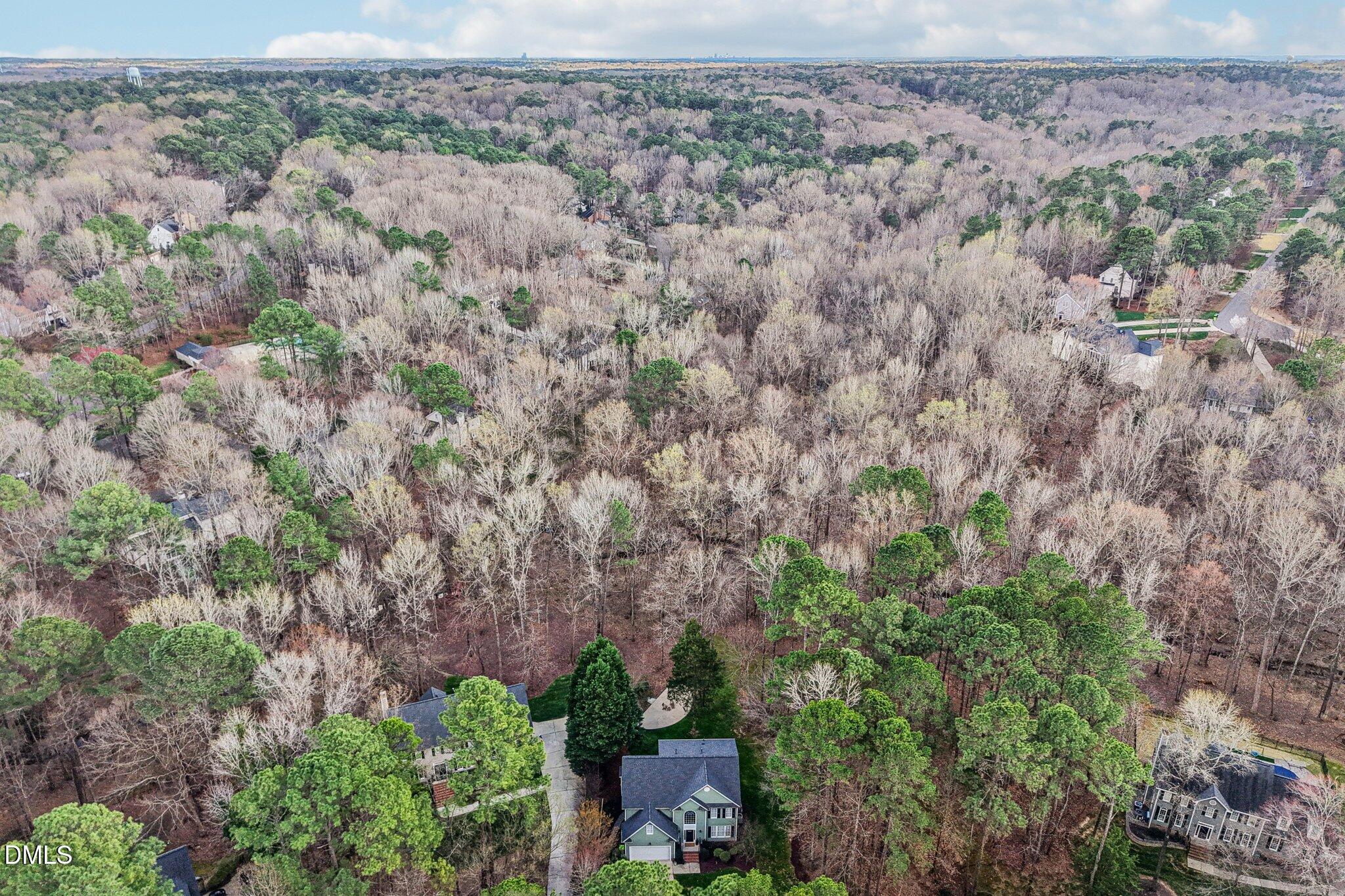 2013 Kinleys Way Raleigh, NC 27613 - Photo 68 of 68 an aerial view of house with yard and mountain in the background