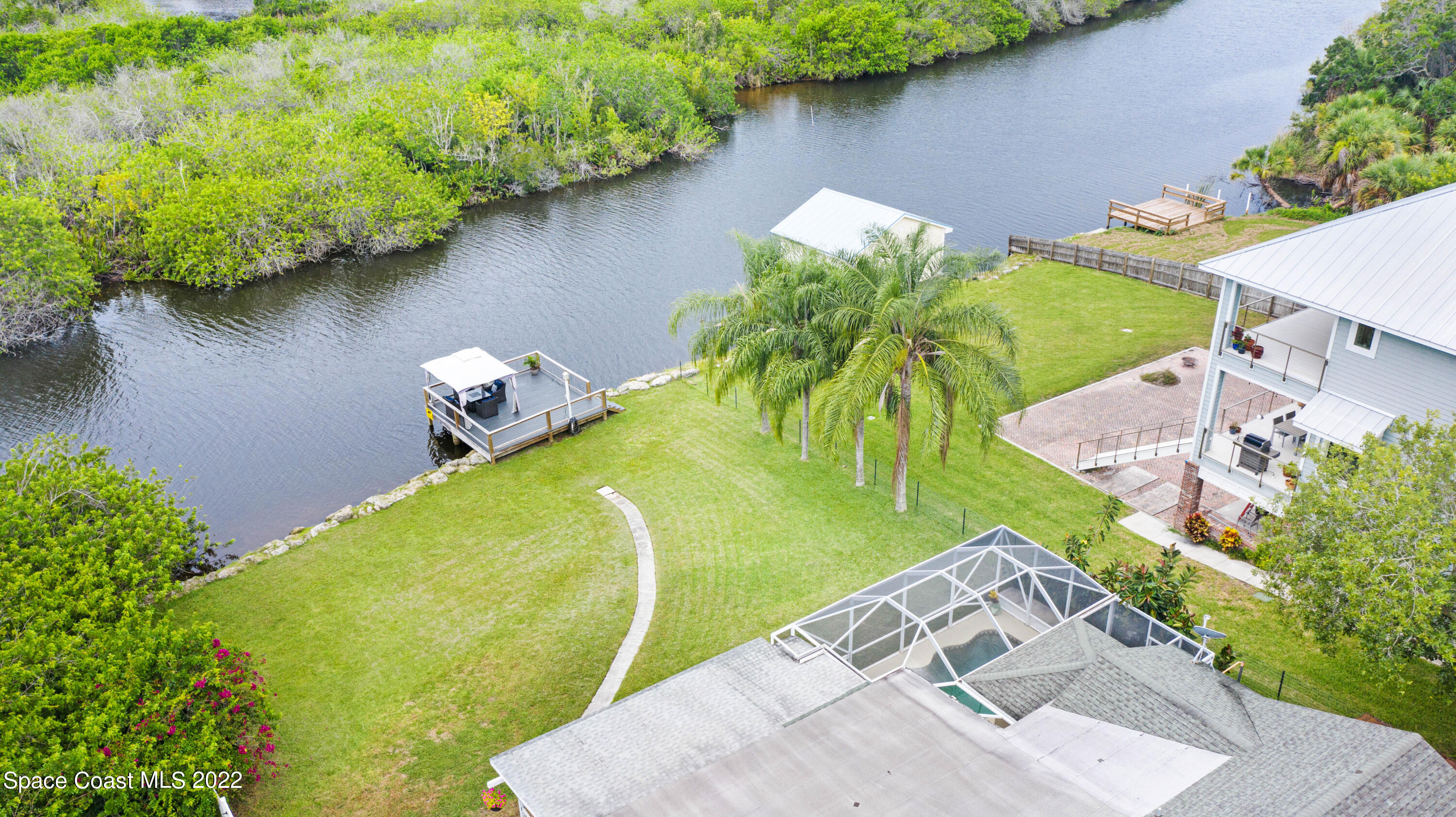 1304 Lichty Street Palm Bay, FL 32905 - Photo 41 of 57 Aerial backyard view