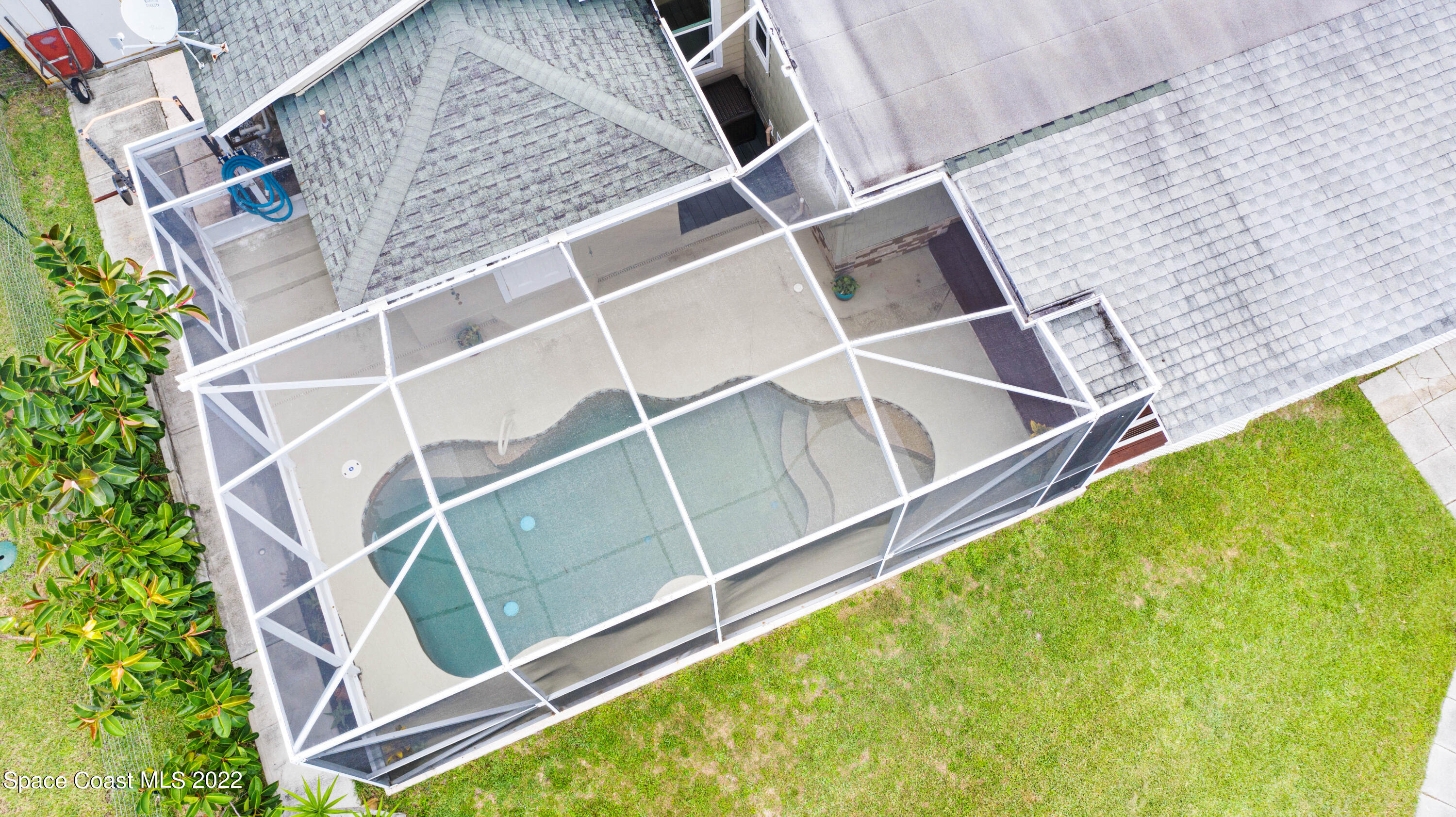 1304 Lichty Street Palm Bay, FL 32905 - Photo 49 of 57 Aerial pool view