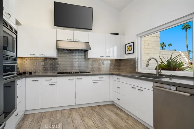 a workspace with furniture book shelves