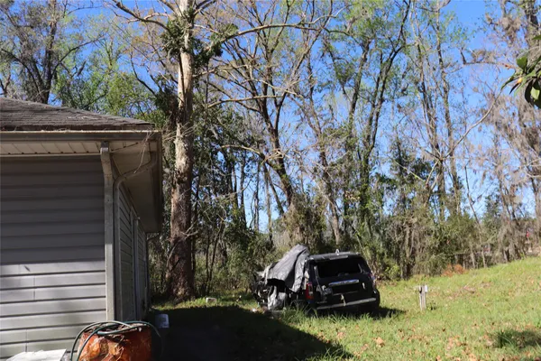 a car parked in front of a house