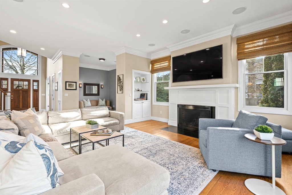 9 Patton Road Wellesley, MA 02482 - Photo 12 of 34 a living room with furniture fireplace and flat screen tv