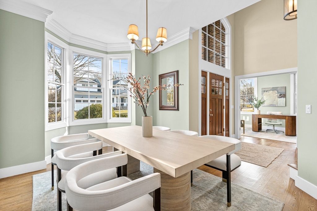 9 Patton Road Wellesley, MA 02482 - Photo 2 of 34 a dining room with wooden floor and large window