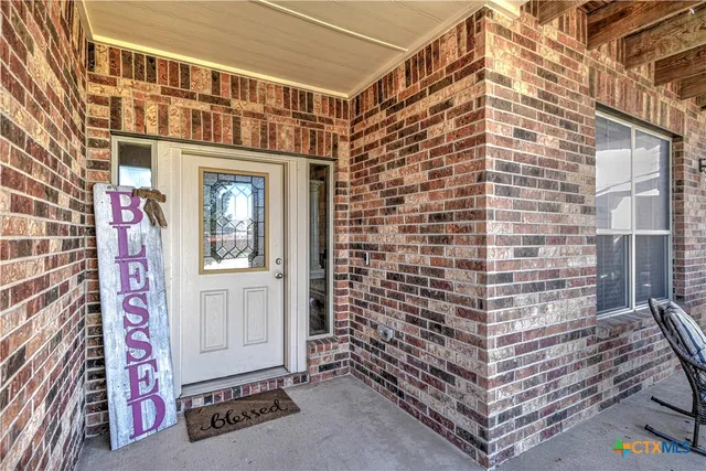 a view of front door of house