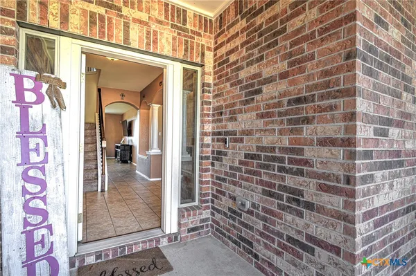 a view of front door of house