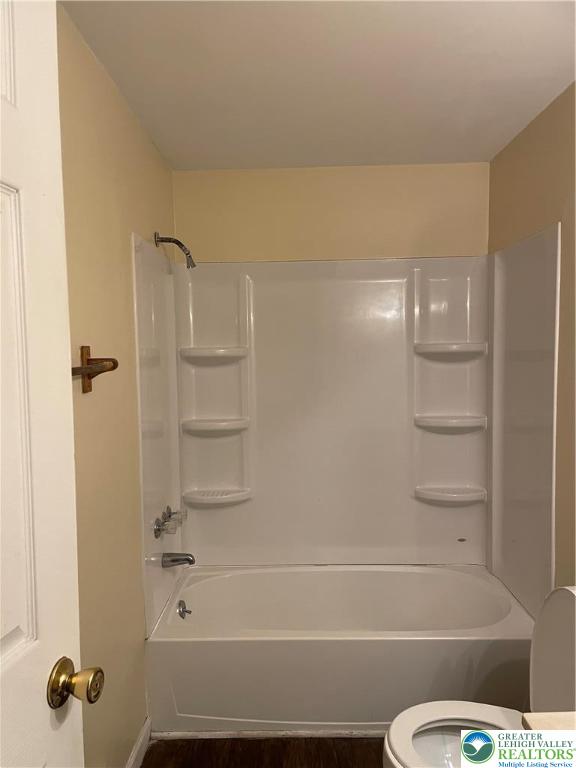 849 Weir Lake Road Kunkletown, PA 18058 - Photo 38 of 44 a bathroom with a shower and a toilet