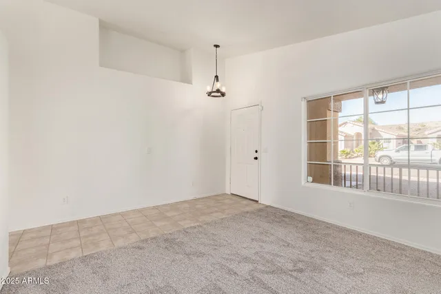 an empty room with a window