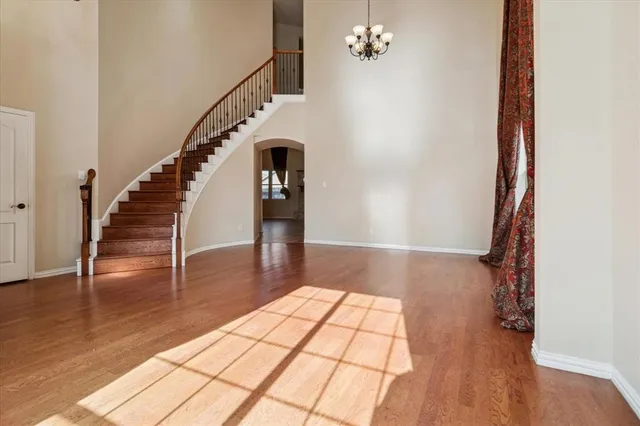 a view of entryway with wooden floor