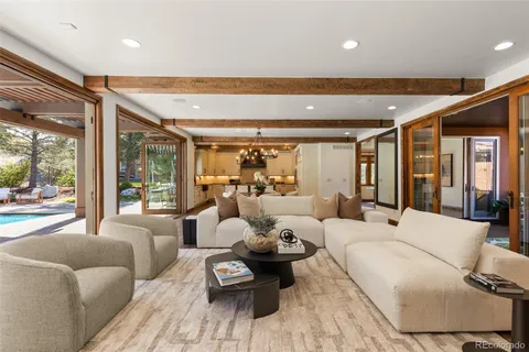 a large bathroom with a large tub and sink