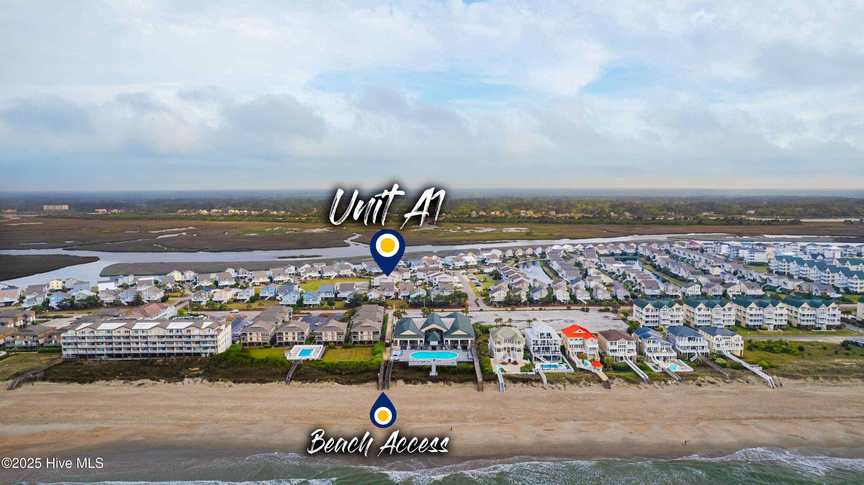 4 Seabrook Road, Unit 1 Ocean Isle Beach, NC 28469 - Photo 34 of 37 Aerial