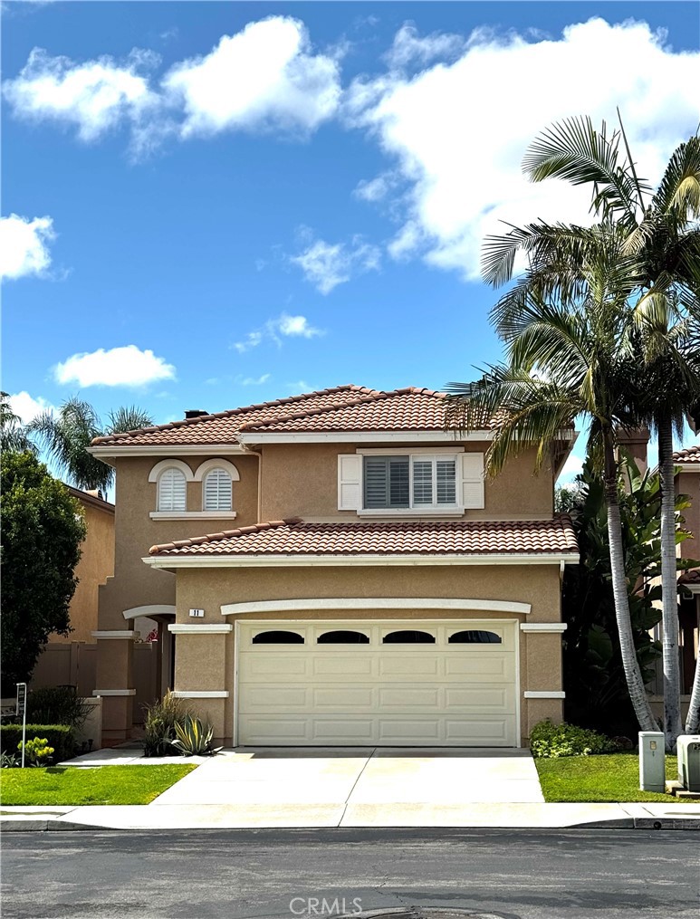 a front view of a house