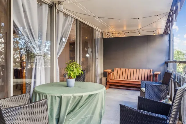 a outdoor living room with furniture