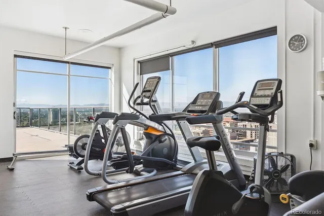 a view of a city with tall buildings