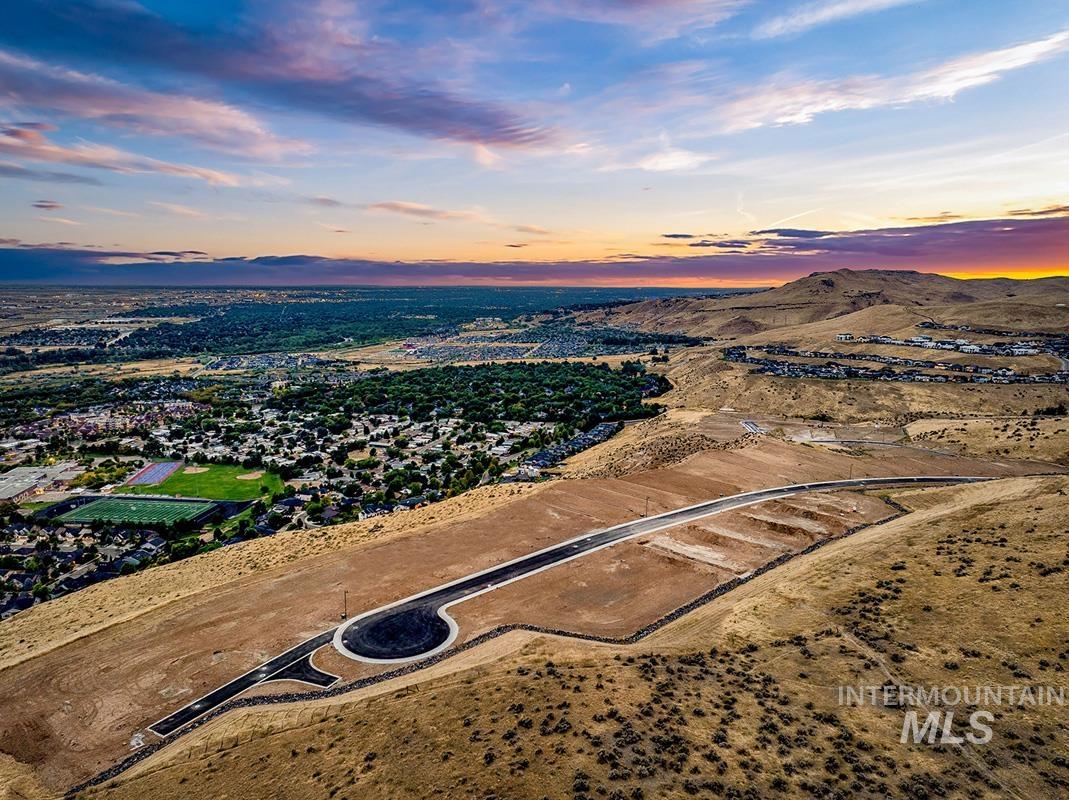 6177 East Prominence Drive Boise, ID 83716 - Photo 45 of 45 Aerial view at dusk of a mountain view