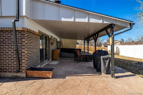 a view of outdoor space with seating area