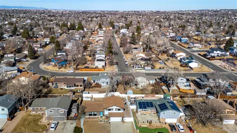 an aerial view of a city