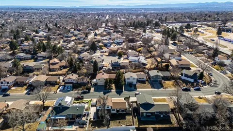 an aerial view of a city